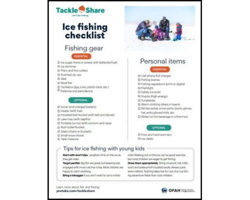 Summer and Ice Fishing Checklists
